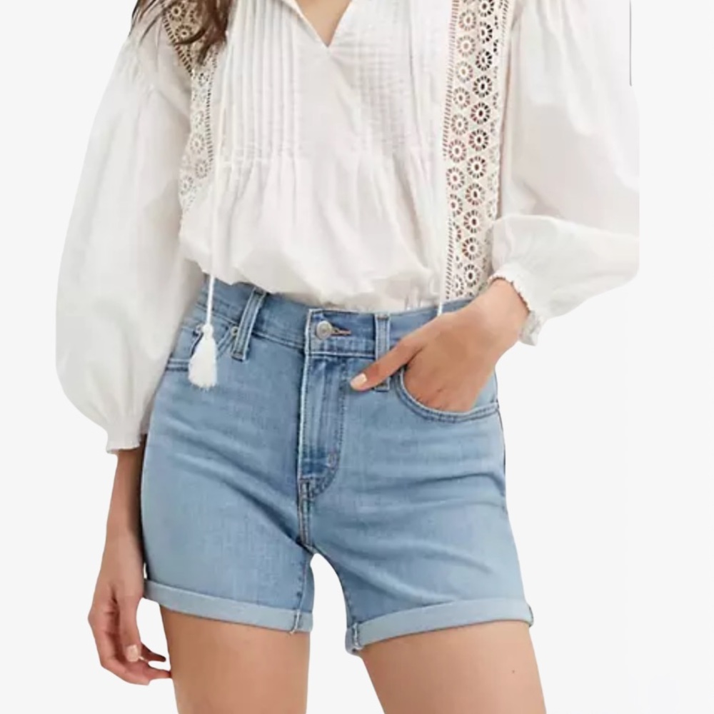 Levi’s 954 High-Rise Roll-Up Vintage Jean Shorts - 2/4 - Picture 9 of 17